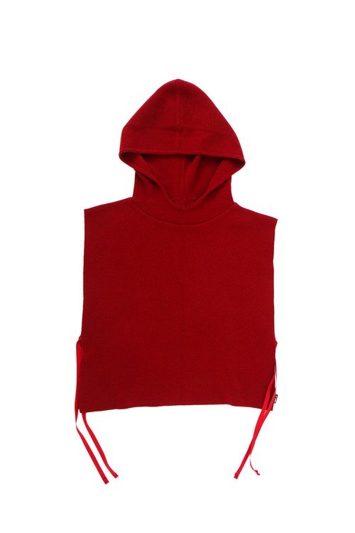 Utility knit hoodie (red)