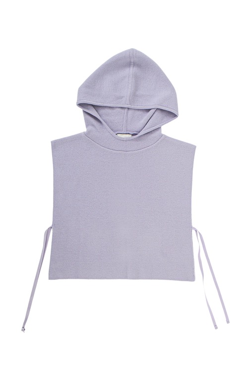 Utility knit hoodie (ash purple)